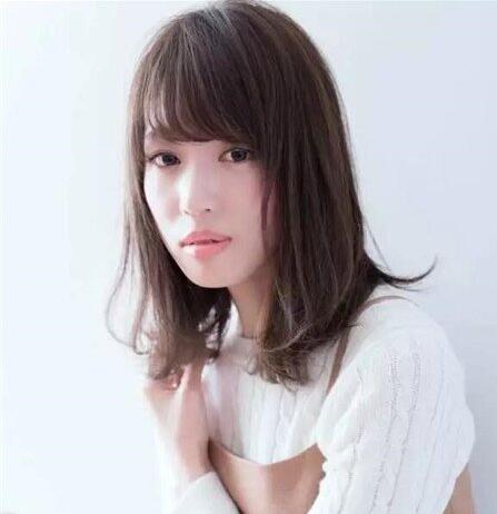 自然卷适合韩式外翘蓬松中长发女发型