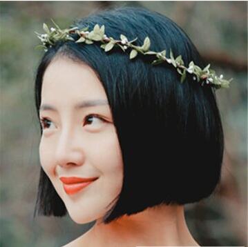 额头高脸圆适合的清新日系短发女图片