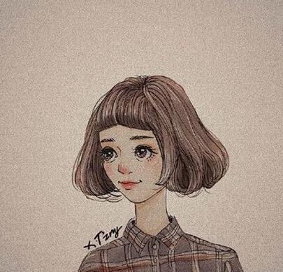 好看的卡通版女生短发发型图片