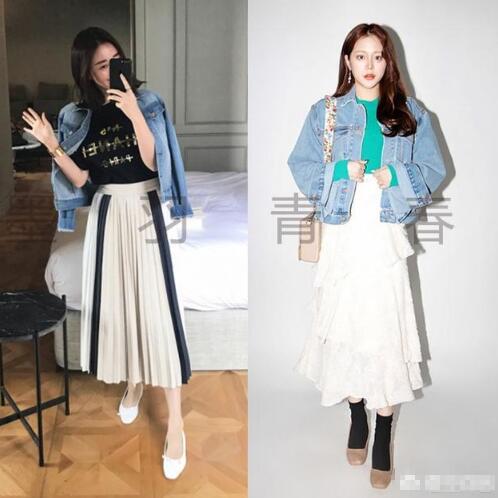 牛仔夹克下身配什么？