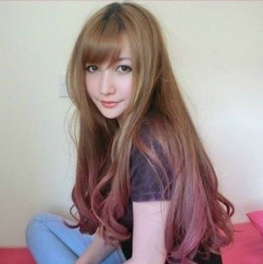 菱形脸女生时尚长发发型 菱形脸可爱的修颜发型