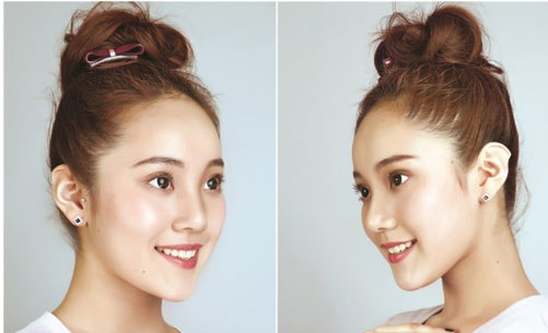速成蓬松款俏皮丸子头 女生丸子头教程