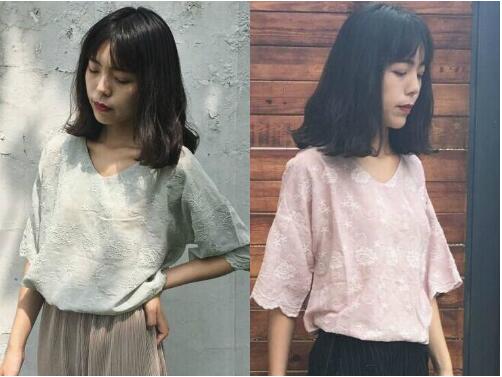 脸小脸瘦女生适合的锁骨发型图片 清凉又小性感