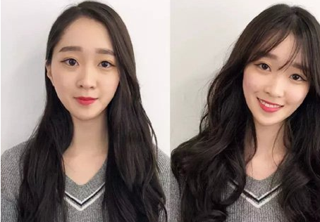 额头窄脸长的女生适合什么发型？唤起青春的女孩卷发图