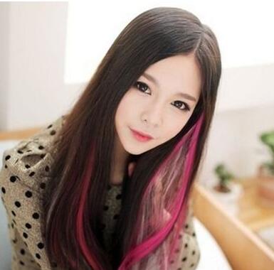 时尚头发拉直发型图片 演示女生拉直发型如何扎