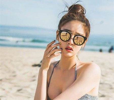 时髦又清爽的女生长发扎发发型