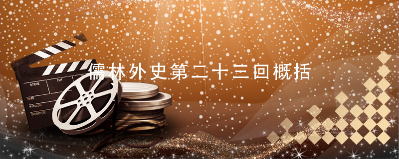儒林外史第二十三回概括 儒林外史第二十三回概括100字 