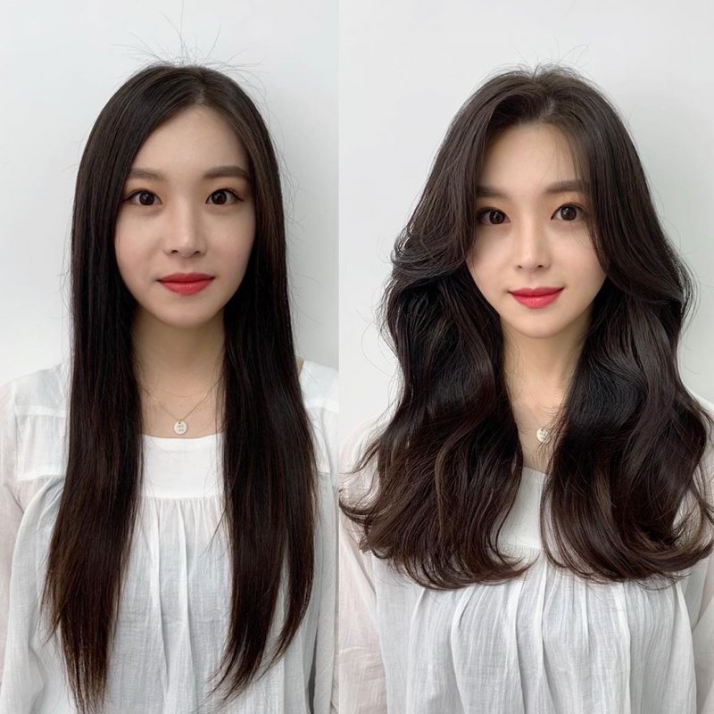 女生长发慵懒烫发温柔气质女神范
