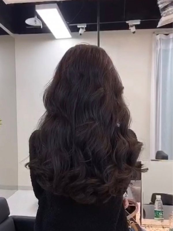 中长发发型烫发韩剧女主同款韩式气垫烫