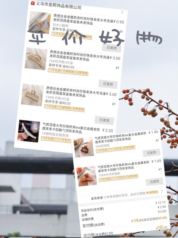 双十一攻略学生党必入的平价发饰