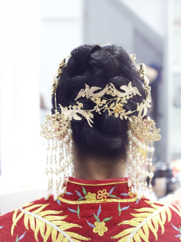 中式秀禾发型 | 试妆花絮