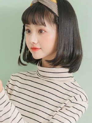 内扣短发可爱又显瘦  十足的少女感!
