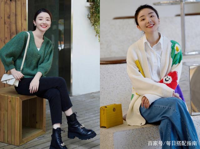 “针织衫+锥形裤”才是春天的王炸组合，时髦显瘦