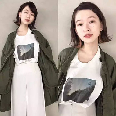 超美齐肩发女生发型图片