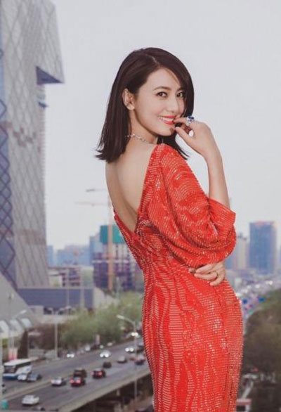 高圆圆女神气质锁骨发发型图片 温柔恬静女神