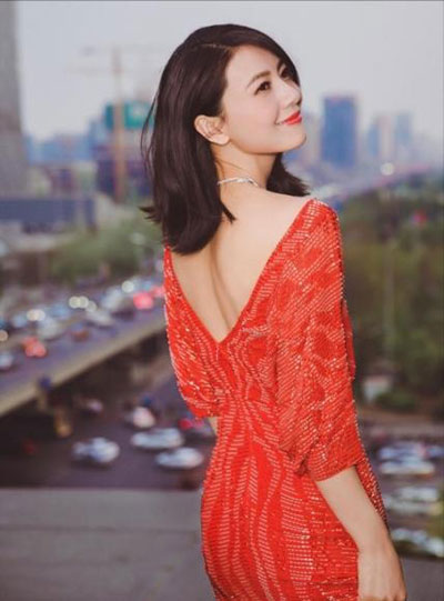 高圆圆女神气质锁骨发发型图片 温柔恬静女神
