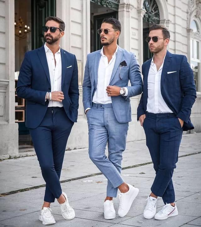 西装+运动鞋的造型是潮流吗？为什么有人喜欢这样穿
