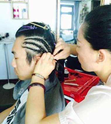 单侧非洲辫子编法图解 男士非洲小辫子图片