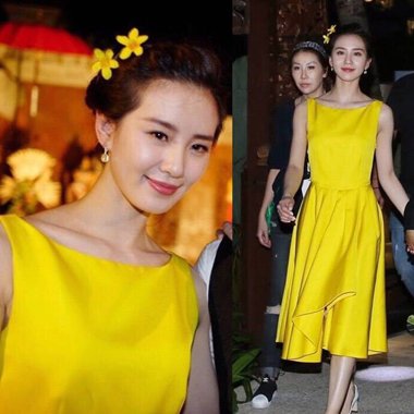 刘诗诗结婚造型 敬酒服发型图片