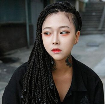 女生铲青头长发发型 女生两边铲青长发发型图案