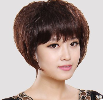 头发内烫一点的玉米须造型 女生隐形玉米须烫发发型图片
