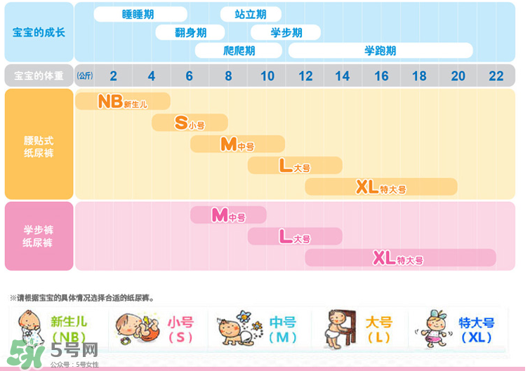 花王纸尿裤型号对照表 花王纸尿裤有哪些型号？
