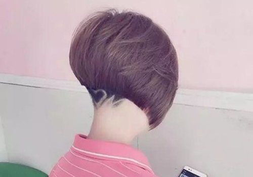 男生刻痕多棱角女士刻痕能剃成花 女生短发后面做花朵刻痕