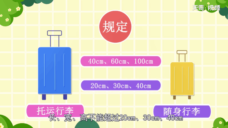 飞机行李箱尺寸要求 飞机行李箱尺寸要求有哪些 