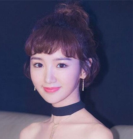 lob头短发半扎发女生发型 最美不过半扎发