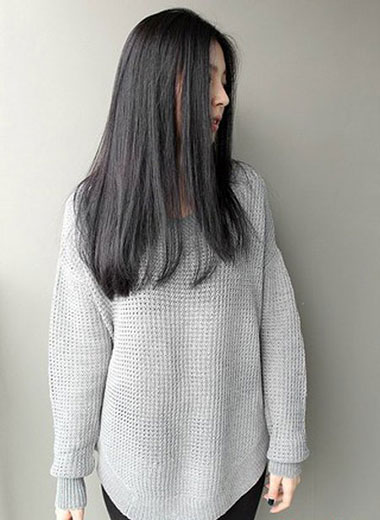 气质女生长直发设计发型 森女系发型