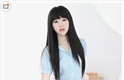 自然随和的女生齐刘海直发发型 尽显甜美气质