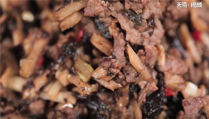 肉末榄菜炒笋丝怎么做 肉末榄菜炒笋丝的做法 