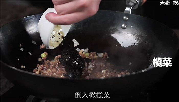 肉末榄菜炒笋丝怎么做 肉末榄菜炒笋丝的做法 