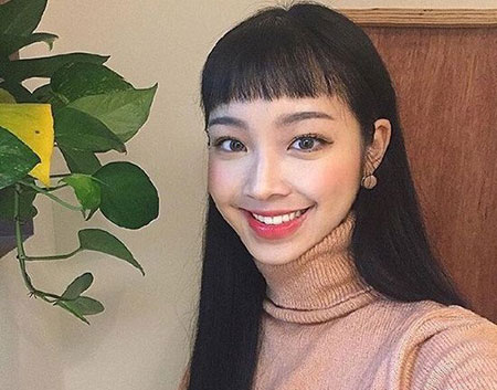 女生长发直发发型 颜值杀器发型