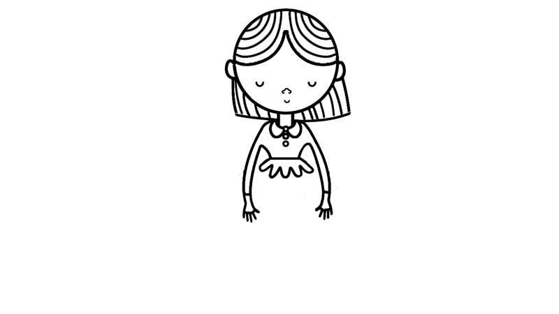 晚礼服公主简笔画 晚礼服公主简笔画怎么画 