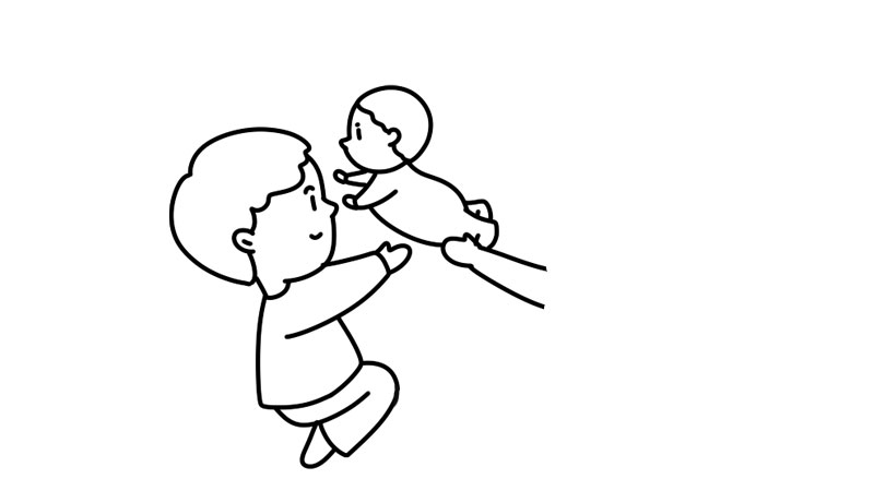 和爸爸妈妈过儿童节简笔画画法  和爸爸妈妈过儿童节简笔画步骤 