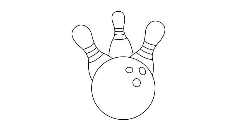 保龄球简笔画 保龄球简笔画步骤 