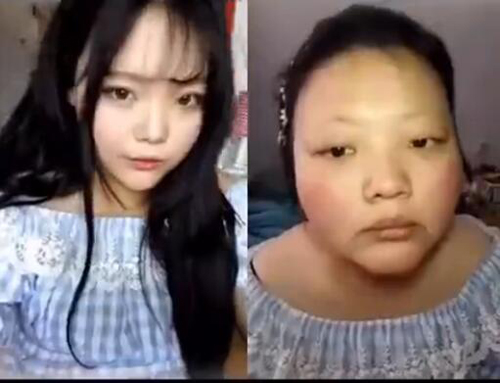 丑女化妆与不化妆的对比照片 5分钟化妆丑女变女神