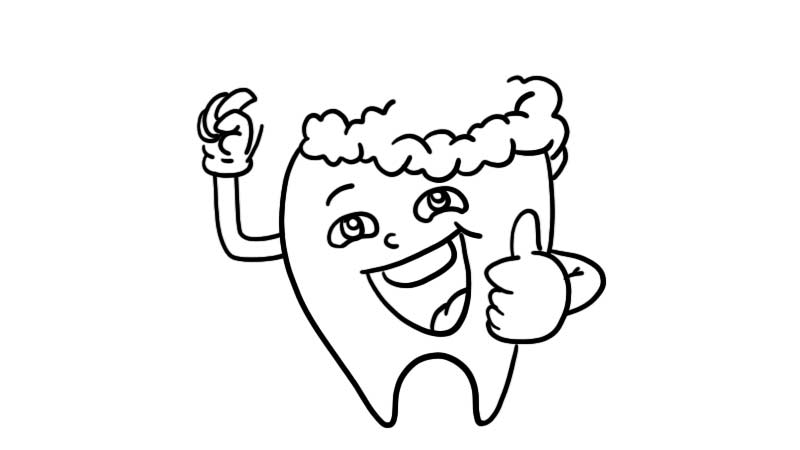 刷牙好习惯简笔画 