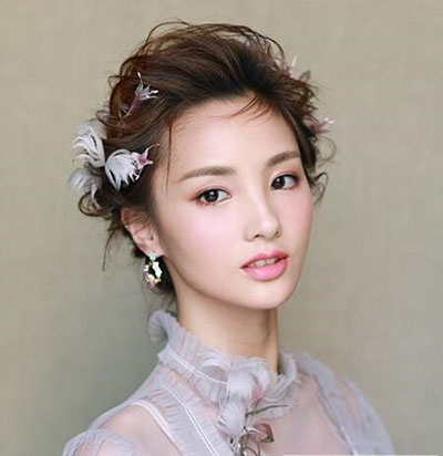 美妆欧系新娘发型 欧韩范新娘盘发