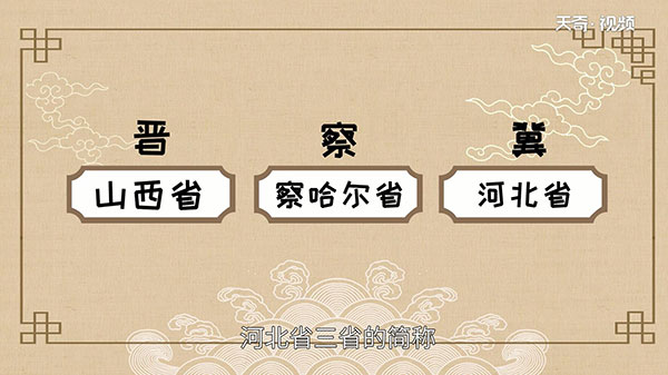 晋察冀是哪三省的简称 晋察冀分别指代哪三省 