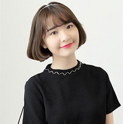 内扣短发空气刘海 甜美妹子都已爱疯