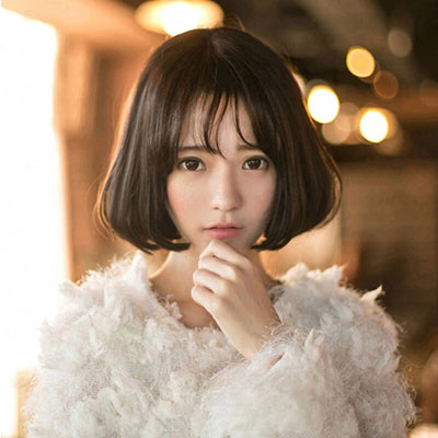 内扣短发空气刘海 甜美妹子都已爱疯