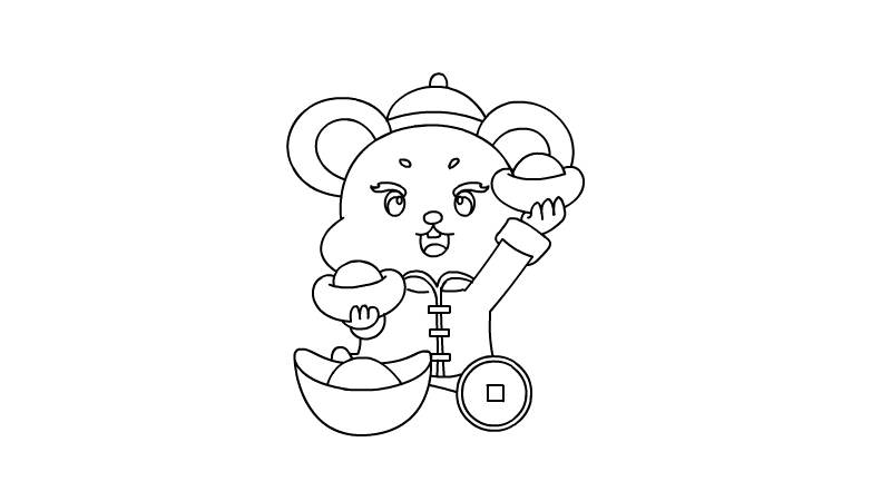 老鼠过新年简笔画怎么画 老鼠过新年简笔画如何画 