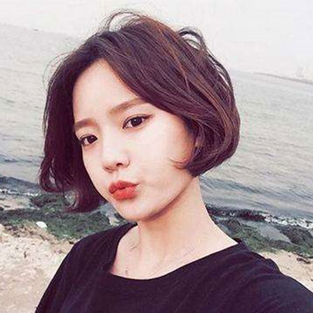 没有刘海露额头的短发 露额头更显气质