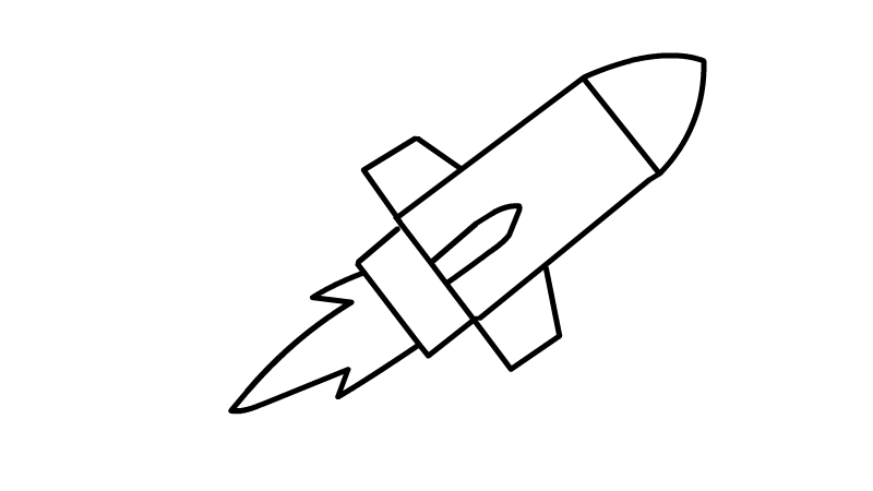火箭简笔画教程 