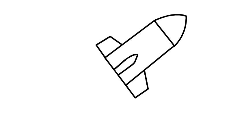 火箭简笔画教程 