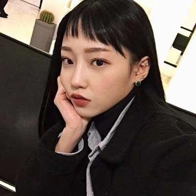 女生眉毛以上的刘海 流行爆款刘海发型