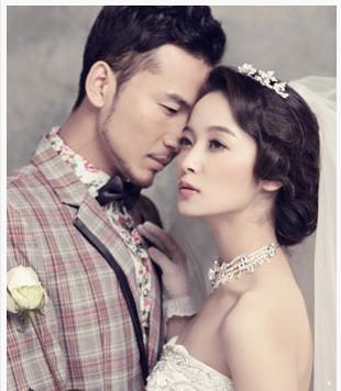 新娘新郎婚纱照发型 韩式发型 让你的婚纱照别具一格