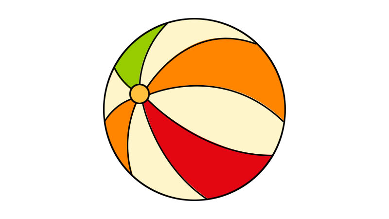 皮球简笔画画法  皮球简笔画步骤 